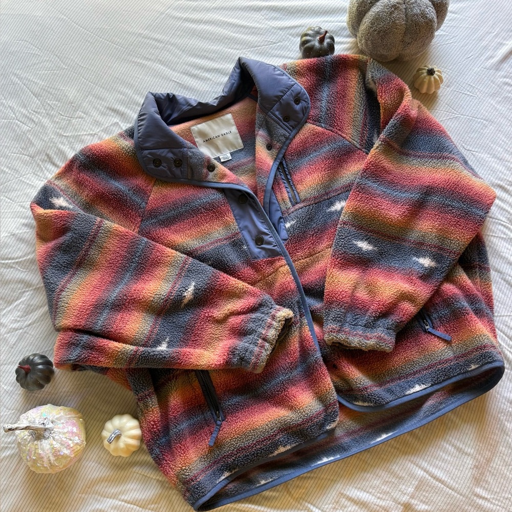 American Eagle Outfitters Pastel Striped Jacket